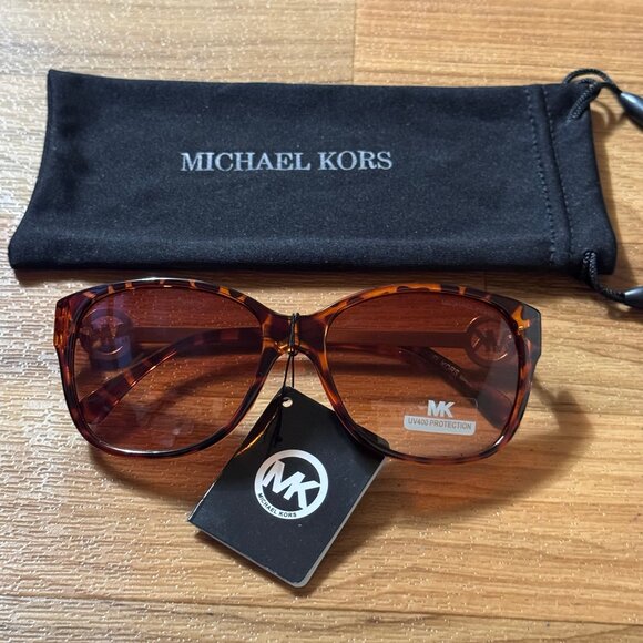 Michael Kors M8818 Women’s Sunglasses 58mm Tortoise Brown MK Logo main image 11